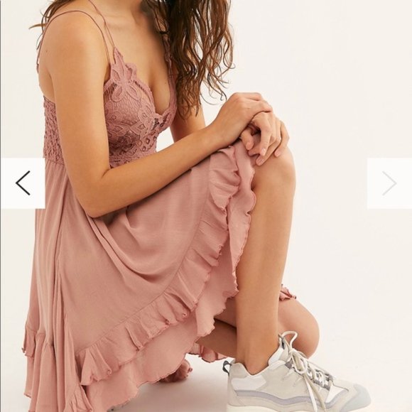 NWT Free People Adella Slip Dress Rose LARGE - Picture 2 of 5